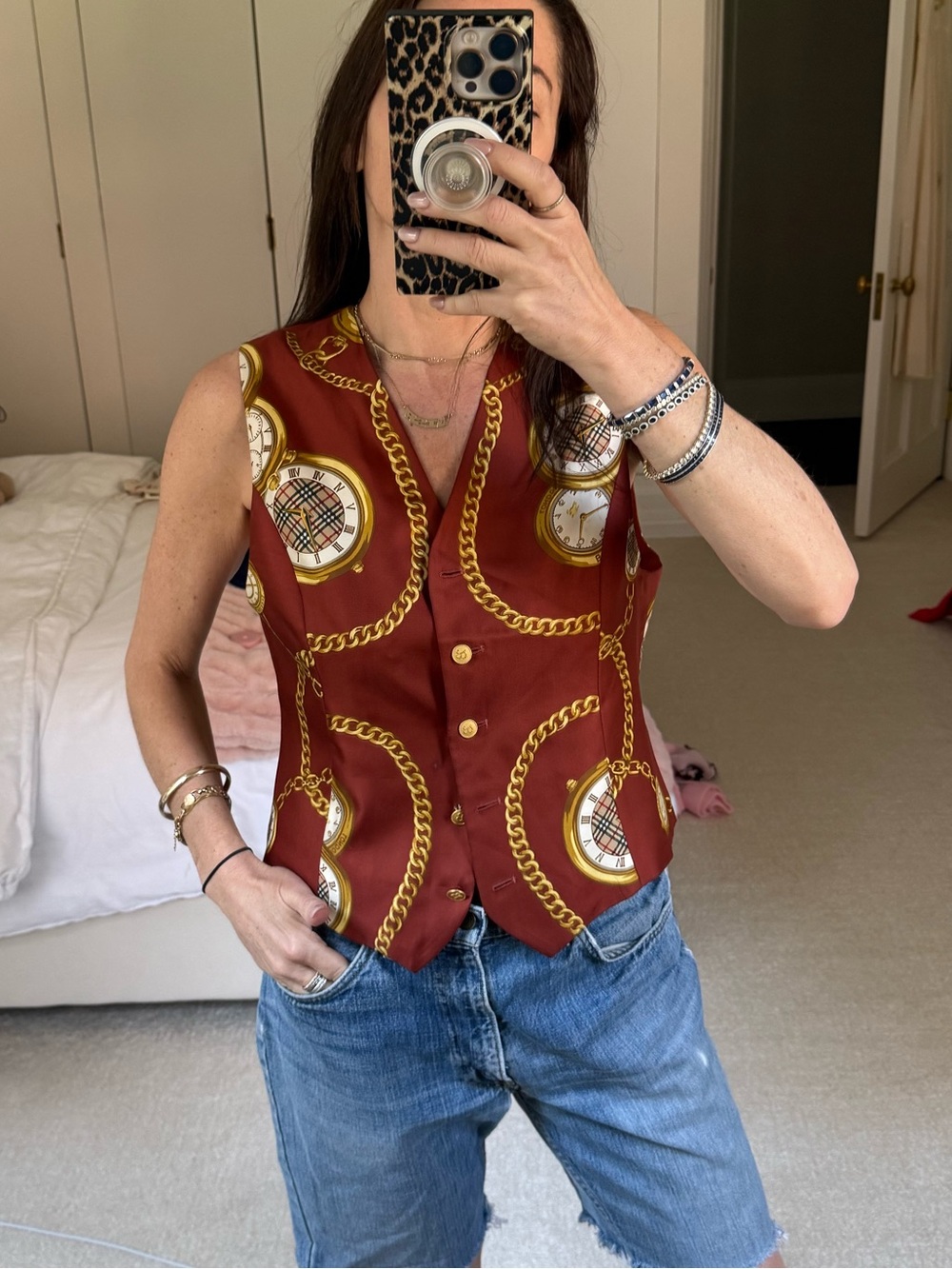 Vintage 80s Burberrys’ silk vest